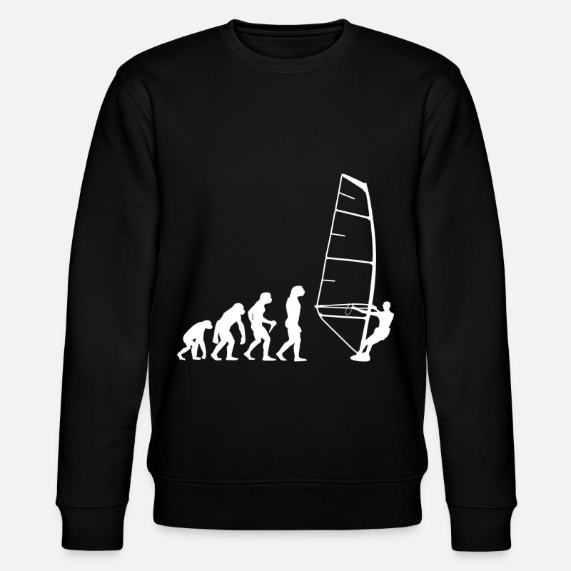 Windsurfer Surf Windsurf Gift Windsurfing - Stanley/Stella CHANGER Unisex Organic Sweatshirt - black