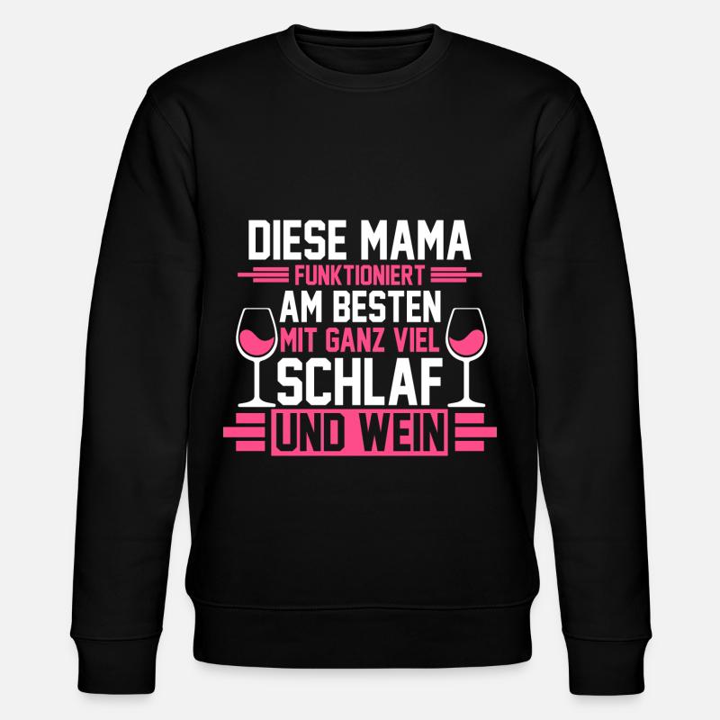 Mama Wein - Stanley/Stella Unisex Bio-Sweatshirt CHANGER  - Schwarz