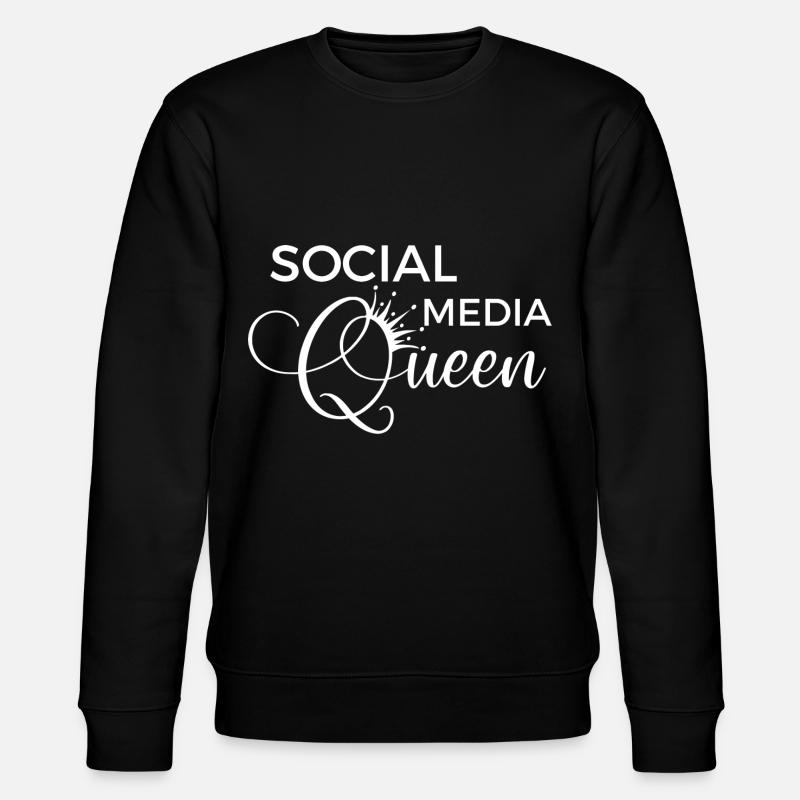 Social Media Queen - Stanley/Stella Unisex Bio-Sweatshirt CHANGER  - Schwarz