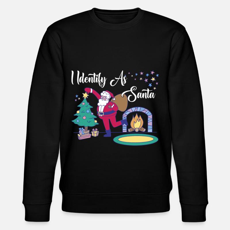I Identify As Santa 9 - Stanley/Stella CHANGER Unisex Organic Sweatshirt - black