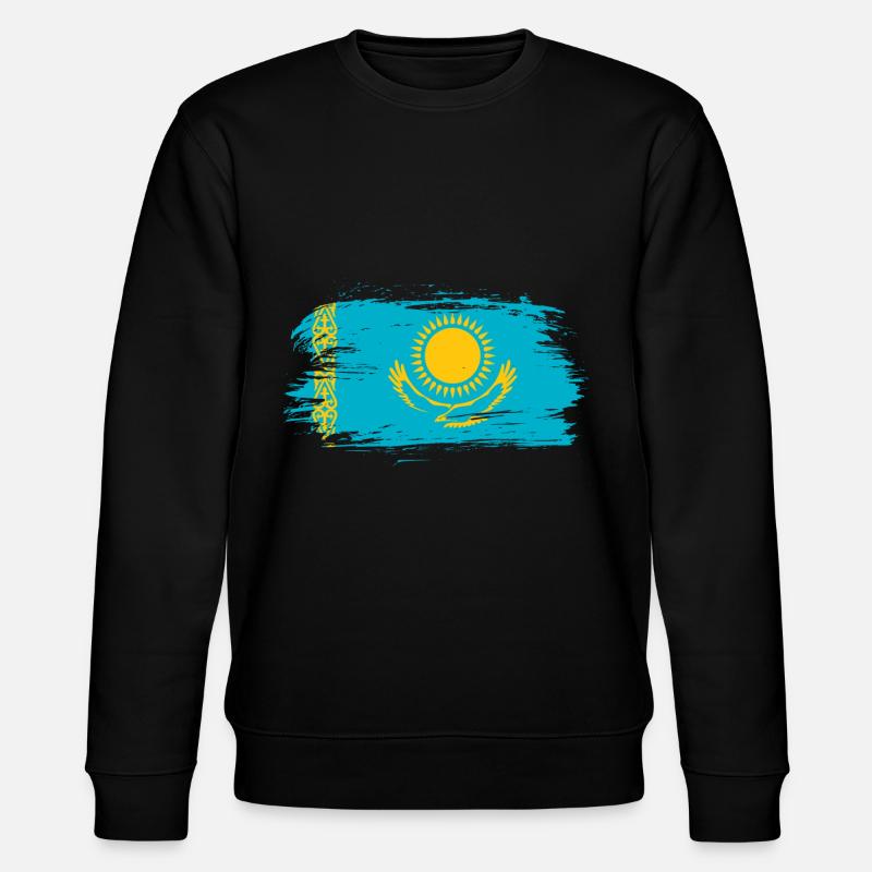Kasachstan Flagge - Stanley/Stella Unisex Bio-Sweatshirt CHANGER  - Schwarz