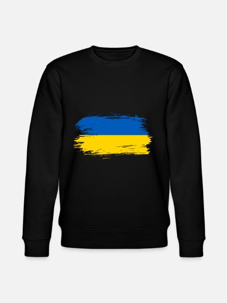 Ukraine flag - Stanley/Stella CHANGER Unisex Organic Sweatshirt - black