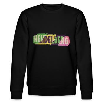 Heidelberg Deutschland Stadt Schrift Punk Retro - Stanley/Stella Unisex Bio-Sweatshirt CHANGER  - Schwarz - Vorne - Nik (191cm) & Marisol (170cm)