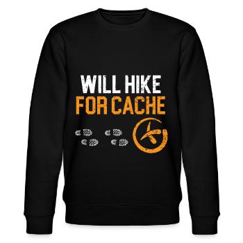 Wanders for cache, map reading, geocaching - Stanley/Stella CHANGER Unisex Organic Sweatshirt - black - Front - Nik (191cm) & Marisol (170cm)