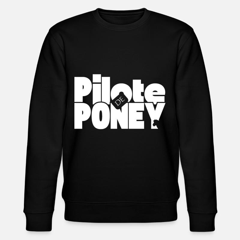 Pilote de Poney - Sweat bio CHANGER Stanley/Stella Unisexe - noir