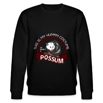 Opossum - Stanley/Stella Unisex Bio-Sweatshirt CHANGER  - Schwarz - Vorne - Nik (191cm) & Marisol (170cm)