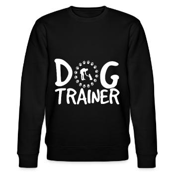 Dogtrainer Hundetrainer Hundepfoten Hundeschule - Stanley/Stella Unisex Bio-Sweatshirt CHANGER  - Schwarz - Vorne - Nik (191cm) & Marisol (170cm)