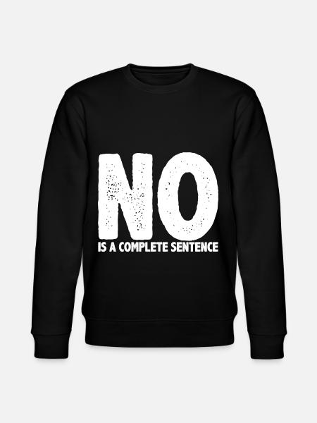 Nej er en komplet sætning 26 - Stanley/Stella økologisk unisex-sweatshirt CHANGER  - sort