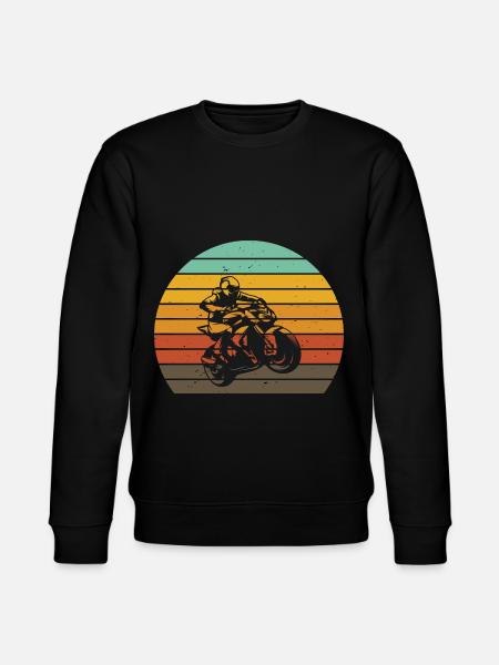 Motorcycling at sunset - Stanley/Stella CHANGER Unisex Organic Sweatshirt - black