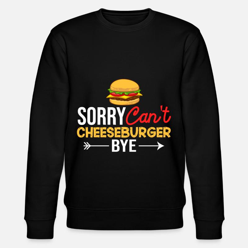 Cheeseburger Cheese Sandwich Hamburger - Stanley/Stella CHANGER Unisex Organic Sweatshirt - black