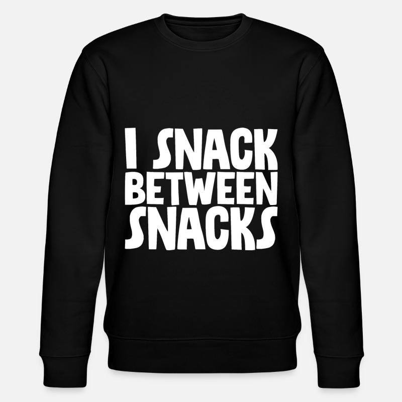 I Snack Between Snacks - Stanley/Stella Unisex Bio-Sweatshirt CHANGER  - Schwarz