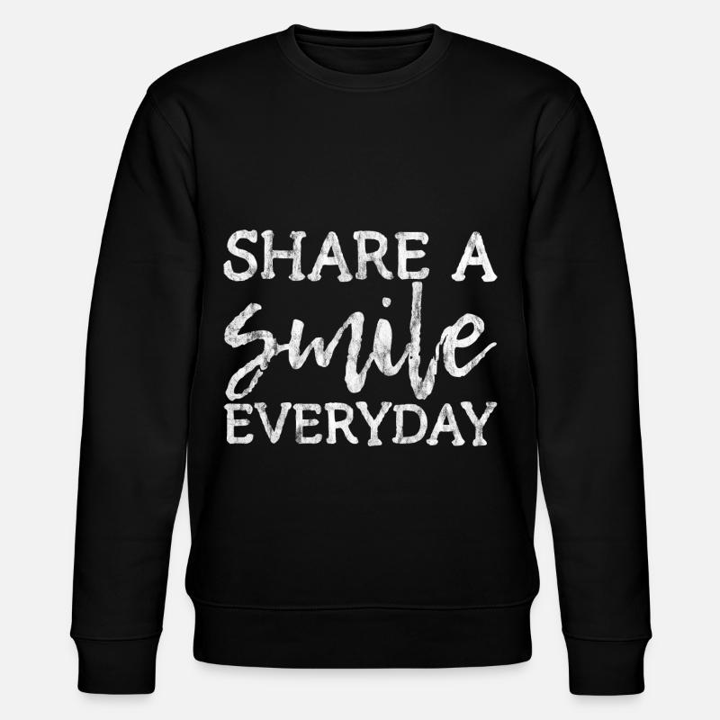 Share A Smile Everyday 3 - Stanley/Stella CHANGER Unisex Organic Sweatshirt - black