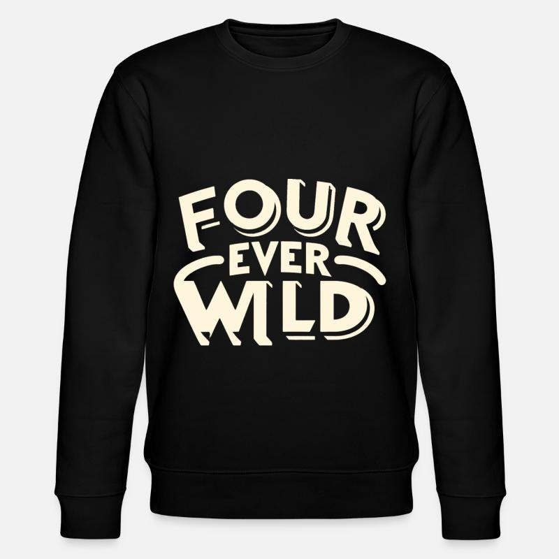 Four Ever Wild 61 - Stanley/Stella Unisex Bio-Sweatshirt CHANGER  - Schwarz