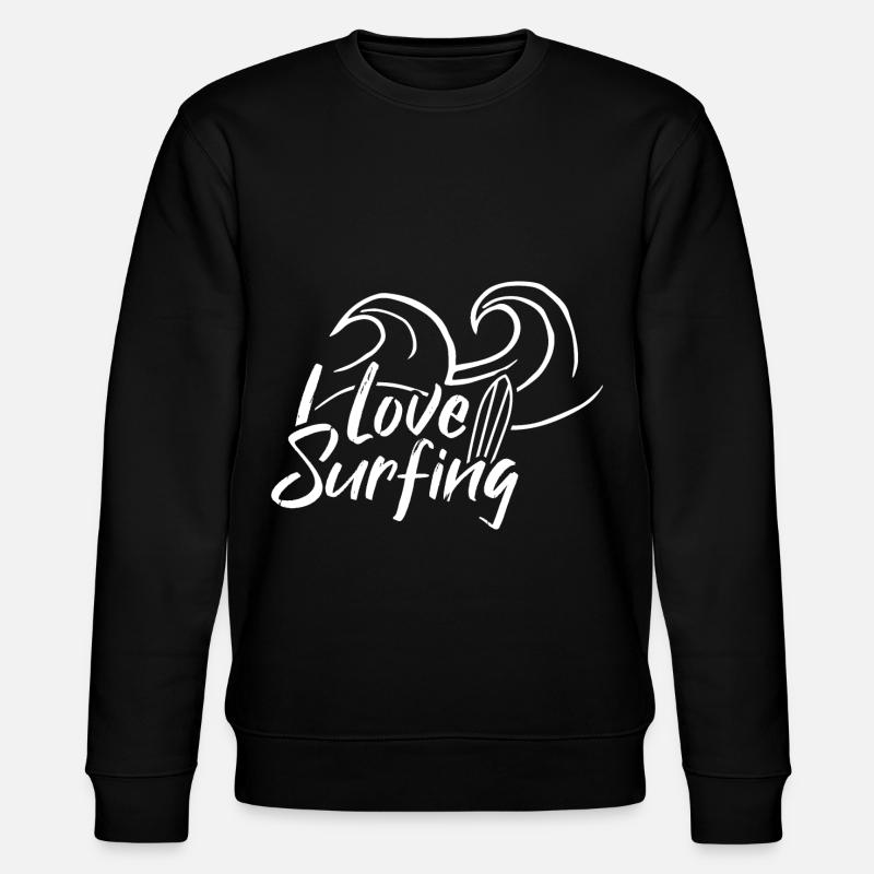 J’aime surf - Sweat bio CHANGER Stanley/Stella Unisexe - noir