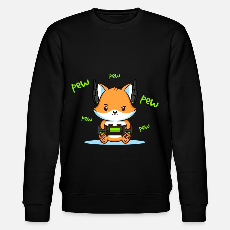 Pew Pew Pew Fuchs - Stanley/Stella Unisex Bio-Sweatshirt CHANGER  - Schwarz