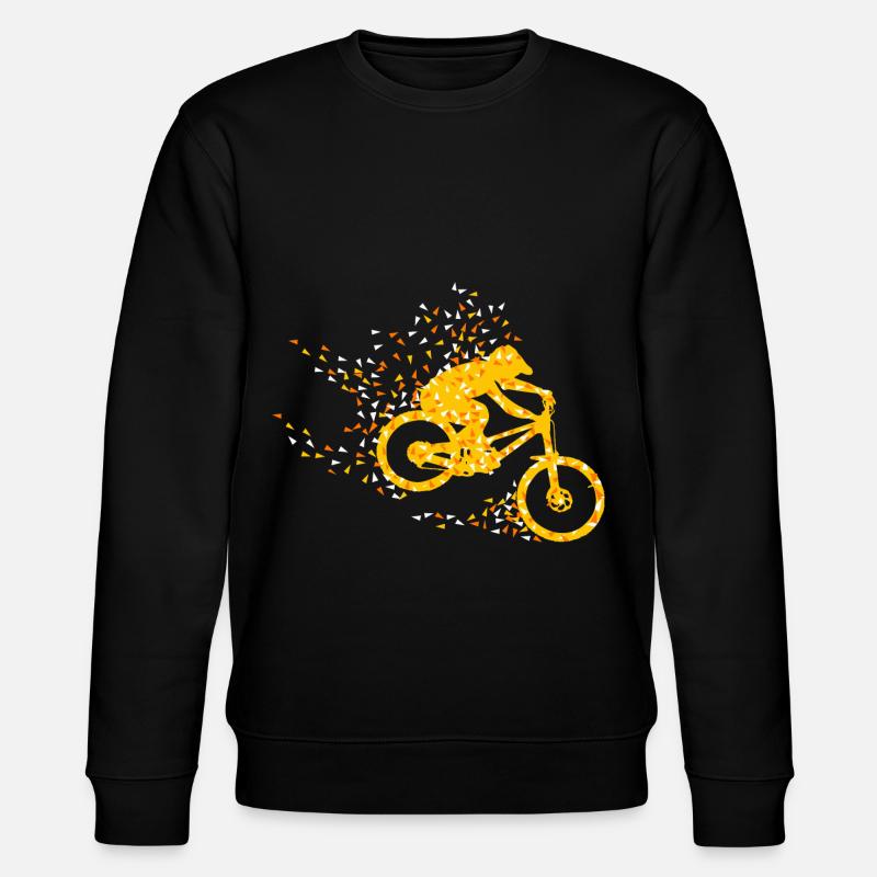 Descente VTT géométrique - Sweat bio CHANGER Stanley/Stella Unisexe - noir