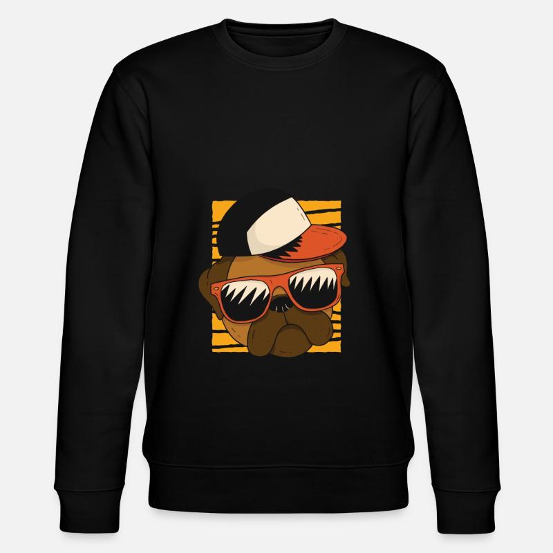 Cool Swag Bulldog - Stanley/Stella CHANGER Unisex Organic Sweatshirt - black