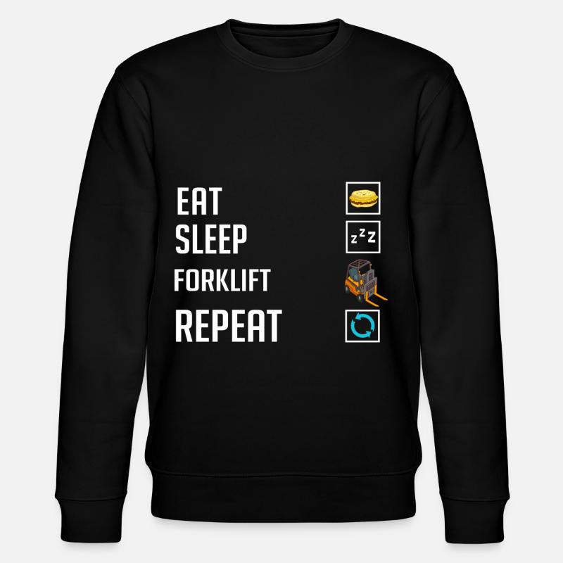 Gabelstapler Fahrer Stapler Hubstapler Hubwagen - Stanley/Stella Unisex Bio-Sweatshirt CHANGER  - Schwarz