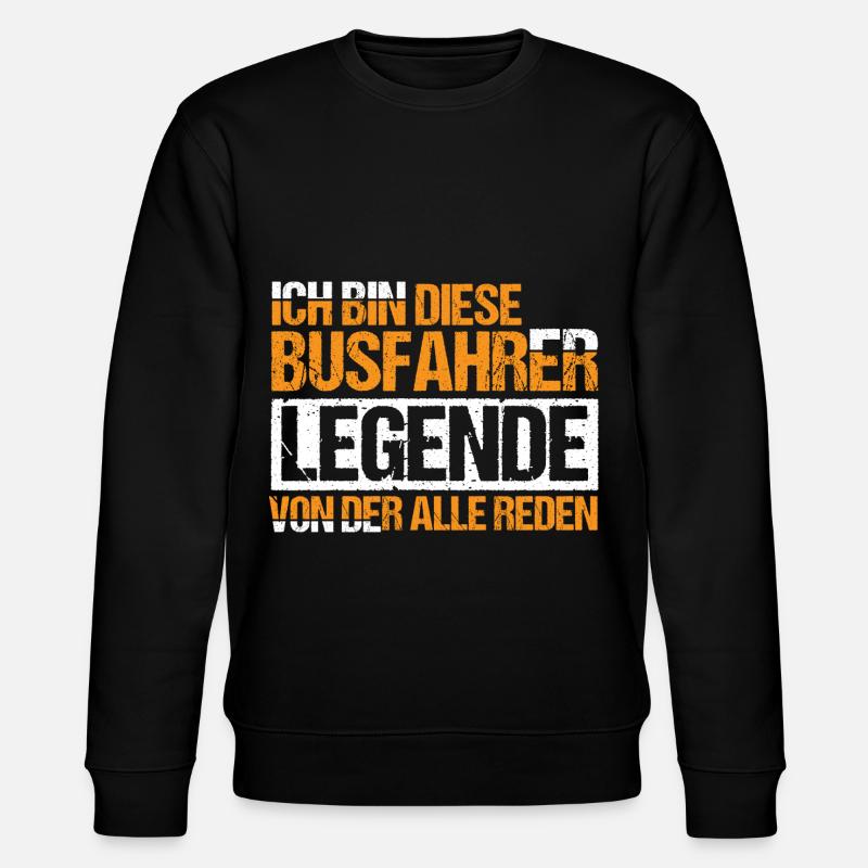 Busfahrer Legende - Stanley/Stella Unisex Bio-Sweatshirt CHANGER  - Schwarz