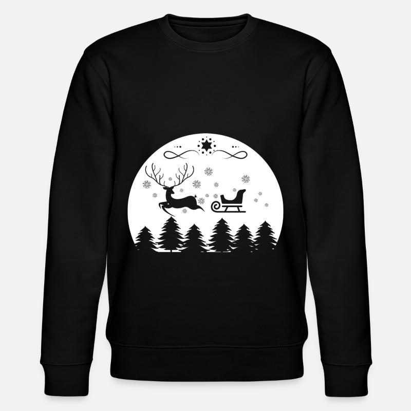 Weihnachtsmann Lebkuchen Rentier Winter - Stanley/Stella Unisex Bio-Sweatshirt CHANGER  - Schwarz