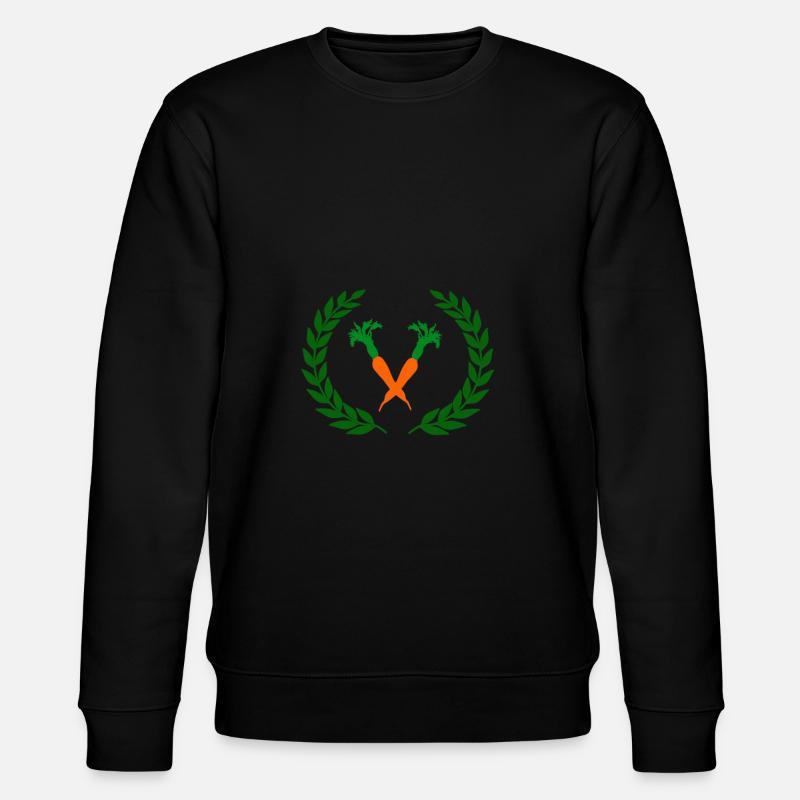 Karotten vegan - Stanley/Stella Unisex Bio-Sweatshirt CHANGER  - Schwarz