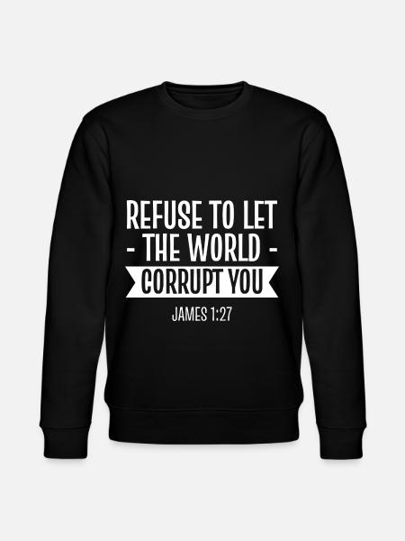 Jesus Christ Bible Bible Verse Christianity God - Stanley/Stella CHANGER Unisex Organic Sweatshirt - black