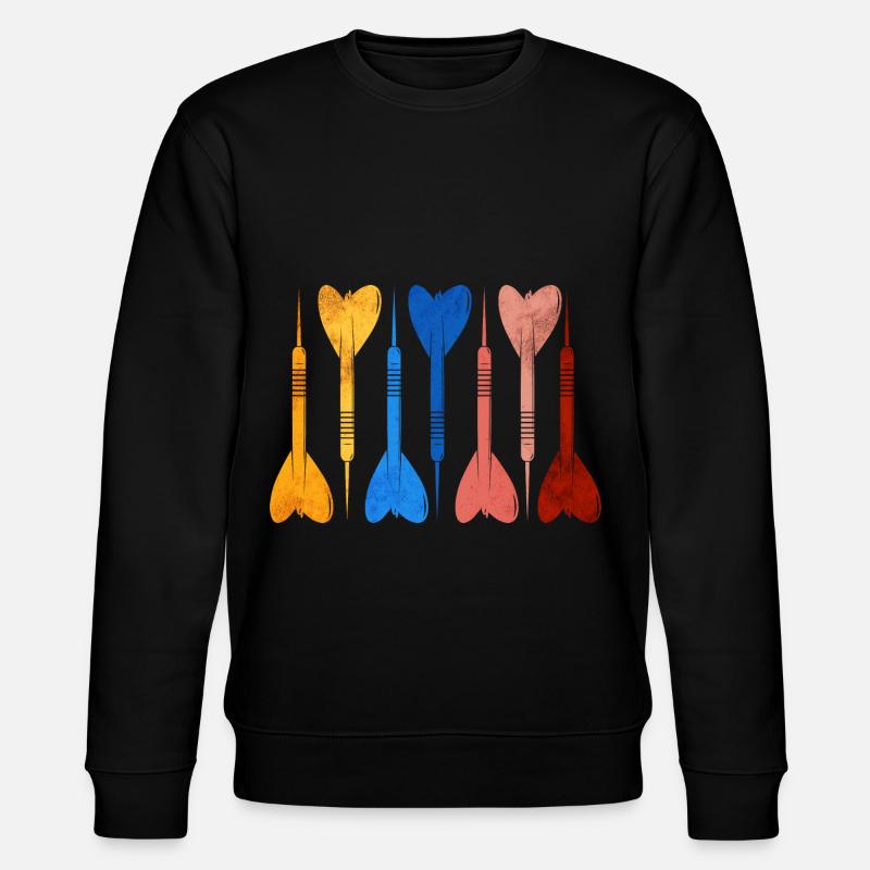 Dart Retro Darts Player - Stanley/Stella CHANGER Unisex Organic Sweatshirt - black