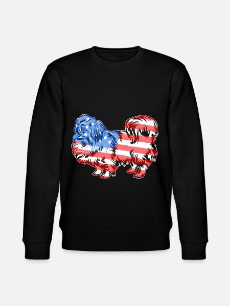 Pekingese Pekingese Flag - Stanley/Stella CHANGER Unisex Organic Sweatshirt - black
