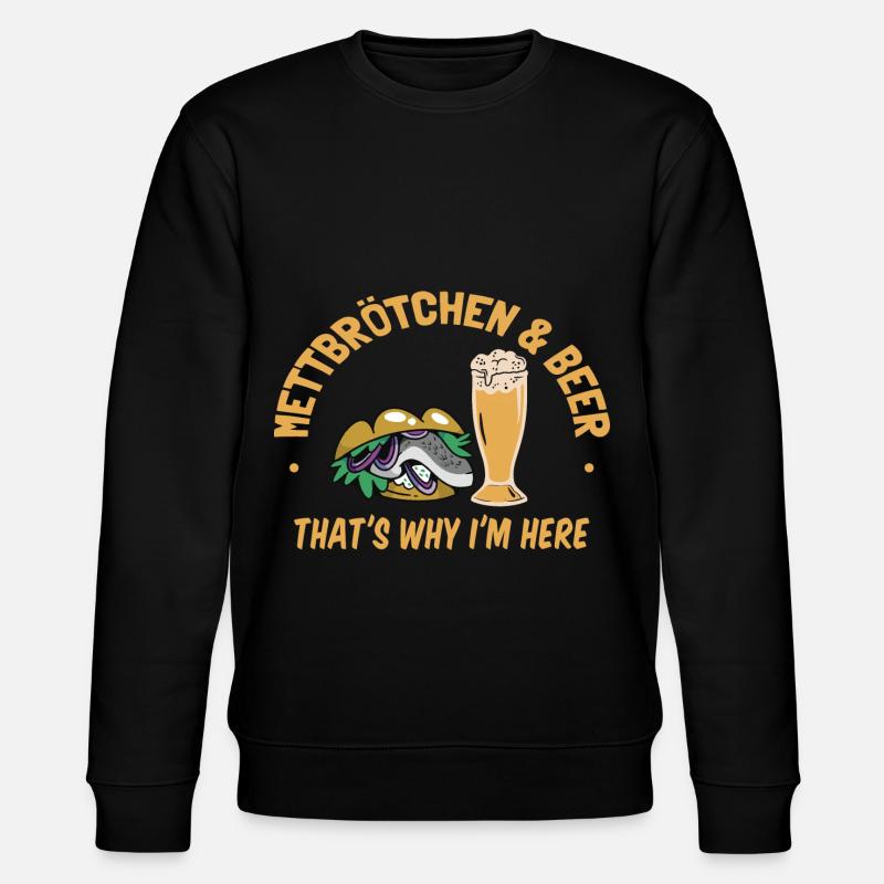 Fischbrötchen mit Pommes - Stanley/Stella Unisex Bio-Sweatshirt CHANGER  - Schwarz