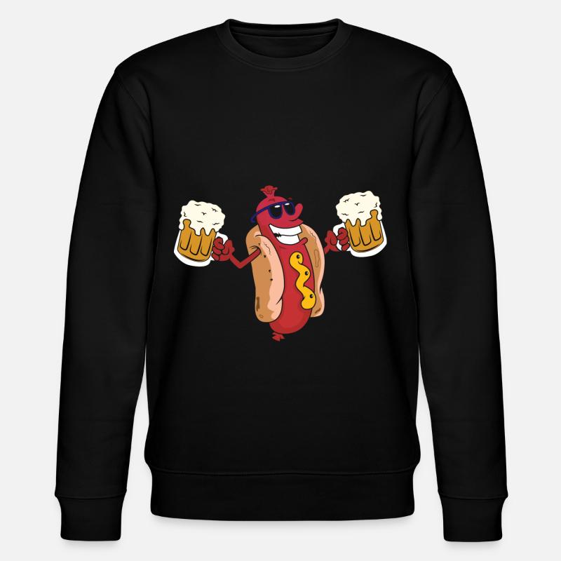 Bratwurst und Bier - Stanley/Stella Unisex Bio-Sweatshirt CHANGER  - Schwarz