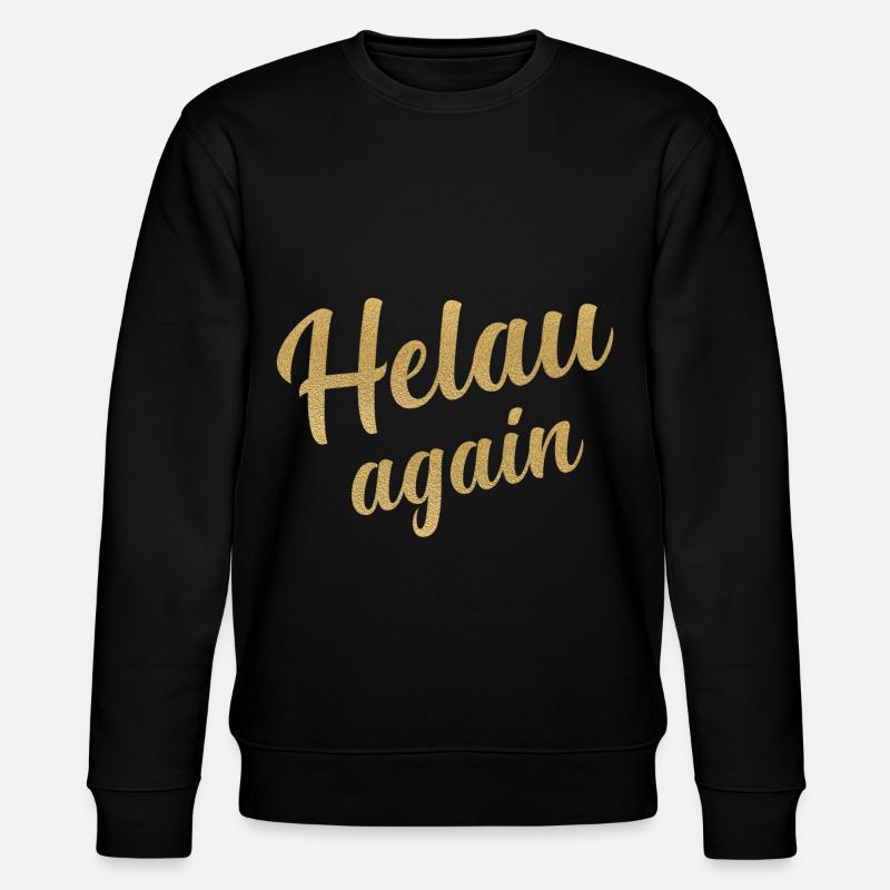Helau Gold Glitter - Stanley/Stella Unisex Bio-Sweatshirt CHANGER  - Schwarz