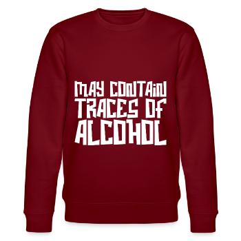 May Contain Traces Of Alcohol - Stanley/Stella Unisex Bio-Sweatshirt CHANGER  - Burgunderrot - Vorne - Nik (191cm) & Marisol (170cm)