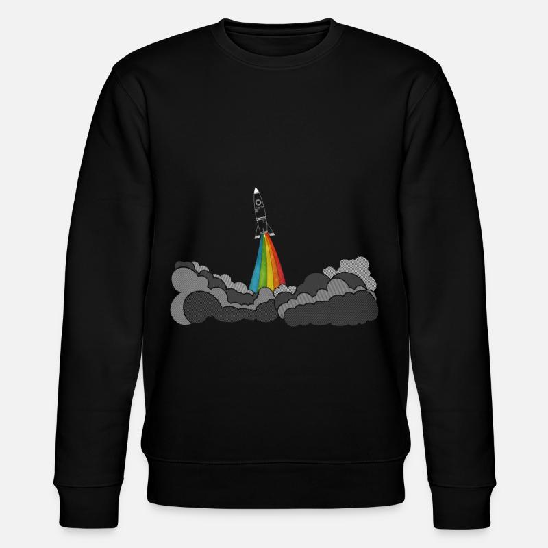 Rocket rakete (space shuttle) - Stanley/Stella Unisex Bio-Sweatshirt CHANGER - Schwarz