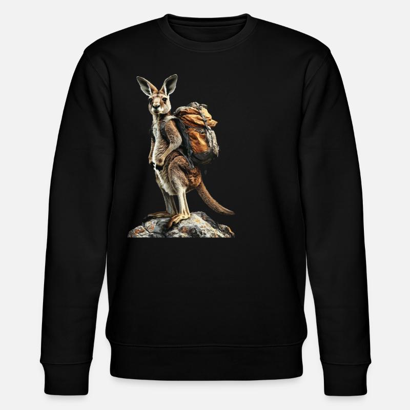 Känguru - Stanley/Stella Unisex Bio-Sweatshirt CHANGER  - Schwarz