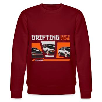 Motorsport Sports Car Asphalt Mechanic - Stanley/Stella CHANGER Unisex Organic Sweatshirt - burgundy - Front - Nik (191cm) & Marisol (170cm)