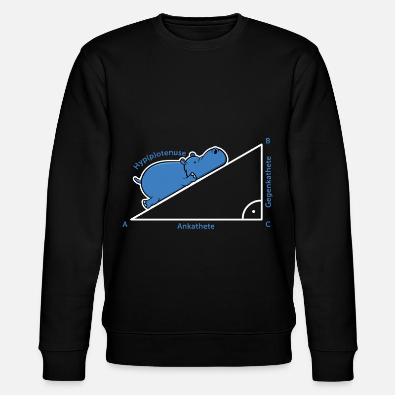Hyppotenuse Pythagoras Mathe Hippo Lehrer Geschenk - Stanley/Stella Unisex Bio-Sweatshirt CHANGER  - Schwarz