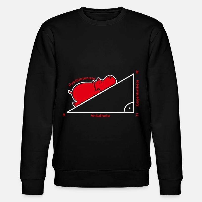 Hippotenuse Pythagoras Mathe Hippo Lehrer Geschenk - Stanley/Stella Unisex Bio-Sweatshirt CHANGER  - Schwarz