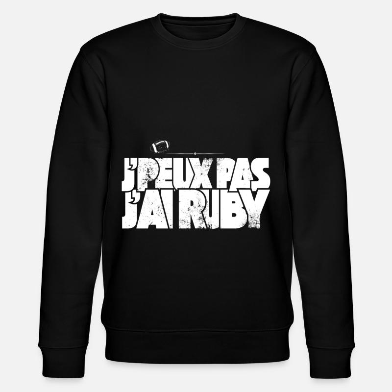 J'peux pas j'ai Rugby - Sweat bio CHANGER Stanley/Stella Unisexe - noir