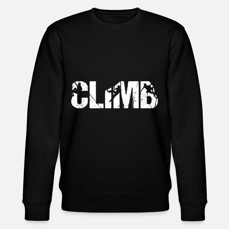 CLIMB Kletter Bergsteiger Motto - Stanley/Stella Unisex Bio-Sweatshirt CHANGER  - Schwarz