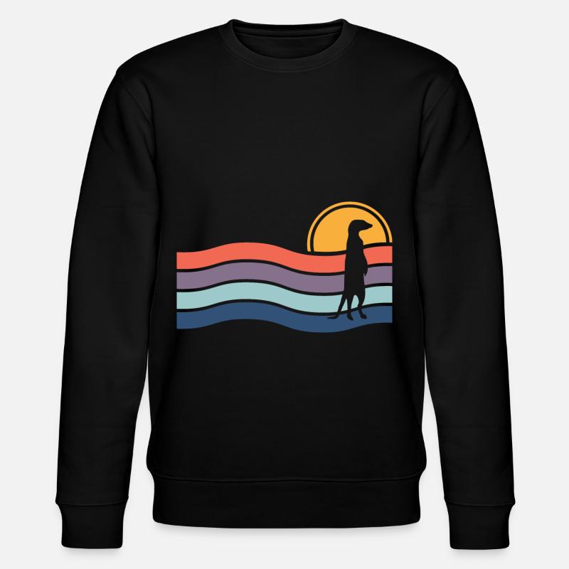 Erdmännchen - Stanley/Stella Unisex Bio-Sweatshirt CHANGER  - Schwarz