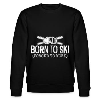 Ski ski ski piste de ski cadeau - Sweat bio CHANGER Stanley/Stella Unisexe - noir - Devant - Nik (191cm) & Marisol (170cm)
