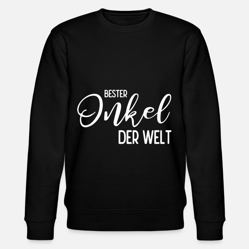 Bester Onkel der Welt - Stanley/Stella Unisex Bio-Sweatshirt CHANGER  - Schwarz