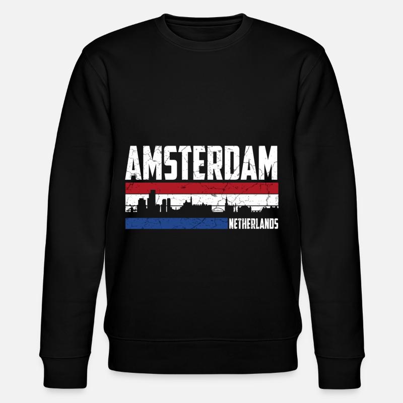 Amsterdam Niederlande - Stanley/Stella Unisex Bio-Sweatshirt CHANGER  - Schwarz
