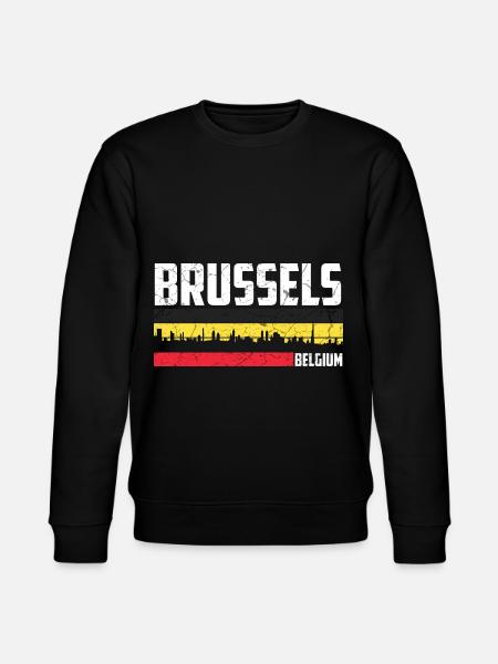 Brussels city Belgium - Stanley/Stella CHANGER Unisex Organic Sweatshirt - black