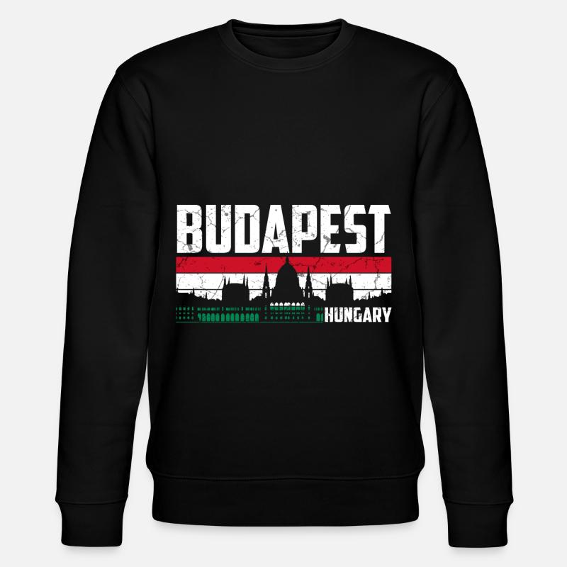 Budapest Ungarn Stadt - Stanley/Stella Unisex Bio-Sweatshirt CHANGER  - Schwarz