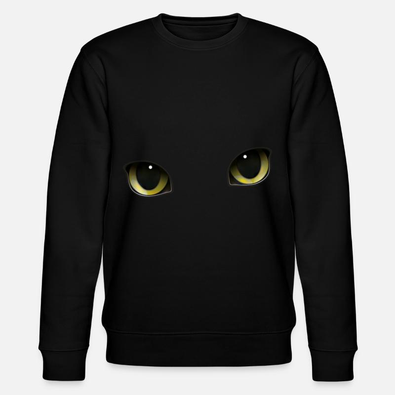 Katzen Augen - Stanley/Stella Unisex Bio-Sweatshirt CHANGER  - Schwarz