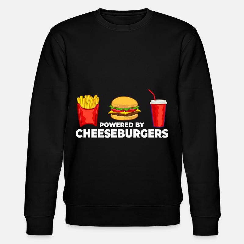 Cheeseburger Cheese Sandwich Hamburger - Sweat bio CHANGER Stanley/Stella Unisexe - noir