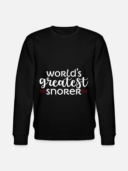World's Greatest Snorer - Stanley/Stella CHANGER Unisex Organic Sweatshirt - black
