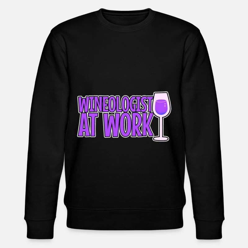 Wineologist At Work 2 - Stanley/Stella Unisex Bio-Sweatshirt CHANGER  - Schwarz