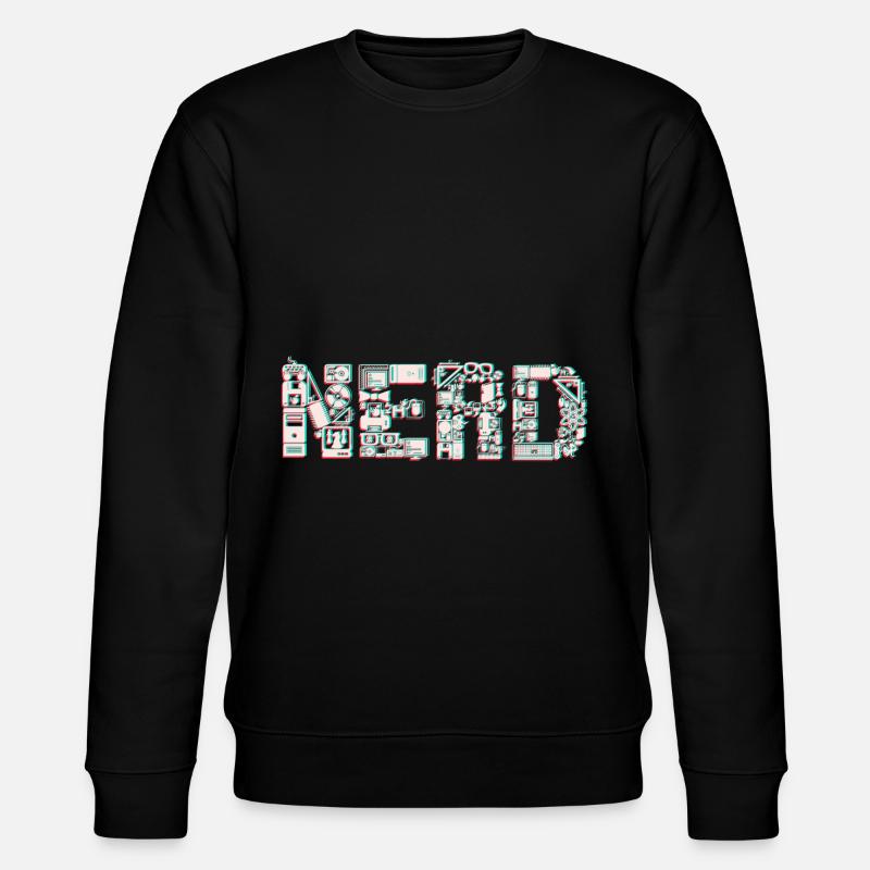 NERD 3D - Stanley/Stella CHANGER Unisex Organic Sweatshirt - black